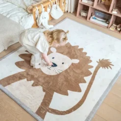 Waschbarer Spielteppich - Simba Lion Braun