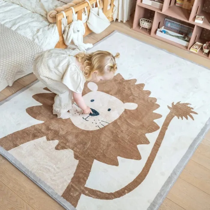Waschbarer Spielteppich - Simba Lion Braun