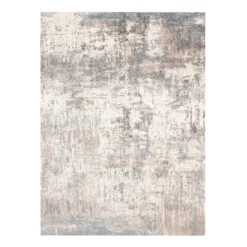 Waschbarer Teppich Abstrakt - Misha Grunge Creme Grau