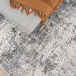 Waschbarer Teppich Abstrakt - Misha Grunge Creme Grau