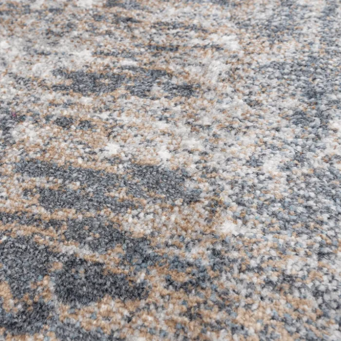 Waschbarer Teppich Abstrakt - Misha Grunge Creme Grau