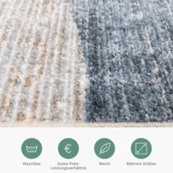Waschbarer Teppich Abstrakt - Misha Blocks Bunt