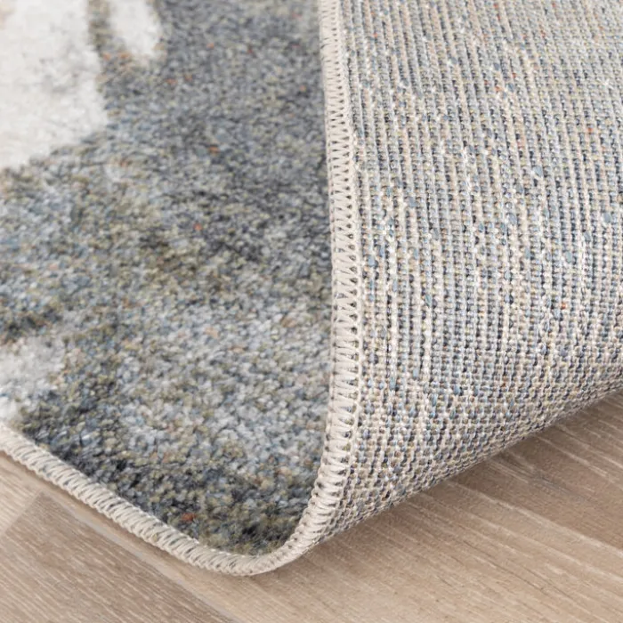 Waschbarer Teppich Abstrakt - Misha Lines Creme Grau