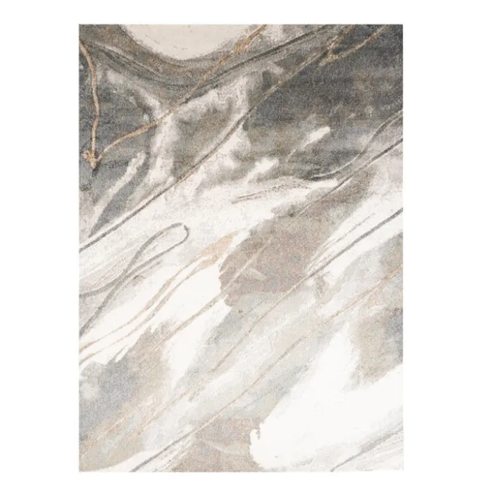 Waschbarer Teppich Abstrakt - Misha Lines Creme Grau
