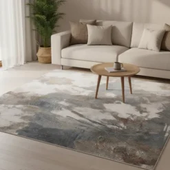 Waschbarer Teppich Abstrakt - Misha Flow Bunt