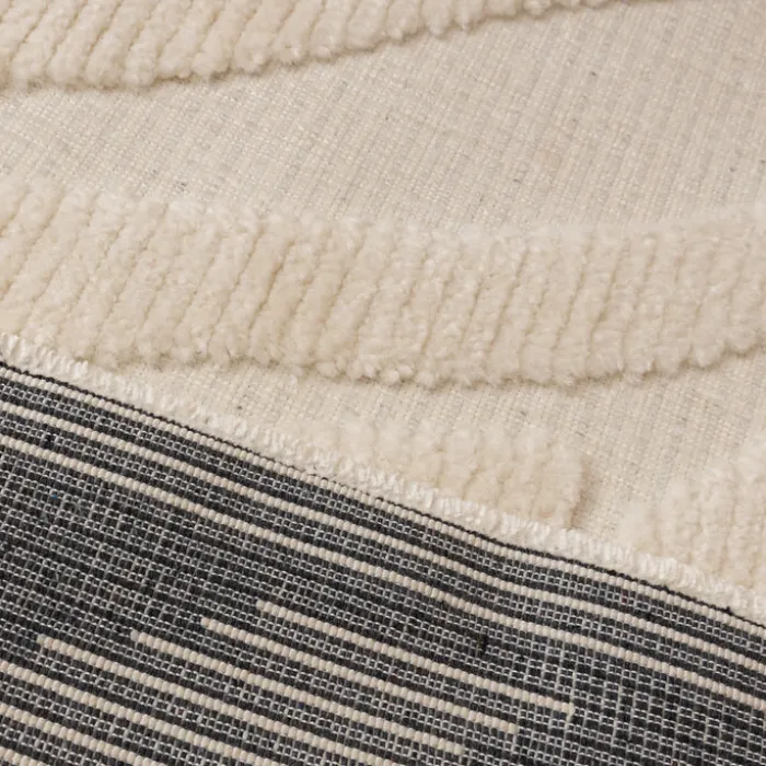 Waschbarer Teppich - Dunya Zebra Weiß