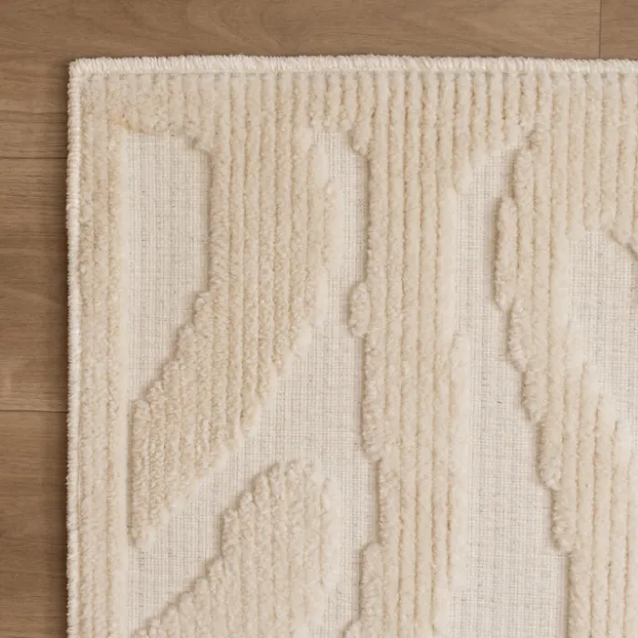 Waschbarer Teppich - Dunya Zebra Weiß