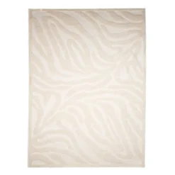 Waschbarer Teppich - Dunya Zebra Weiß