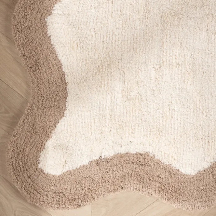 Waschbarer Teppich - Hazy Beige Creme