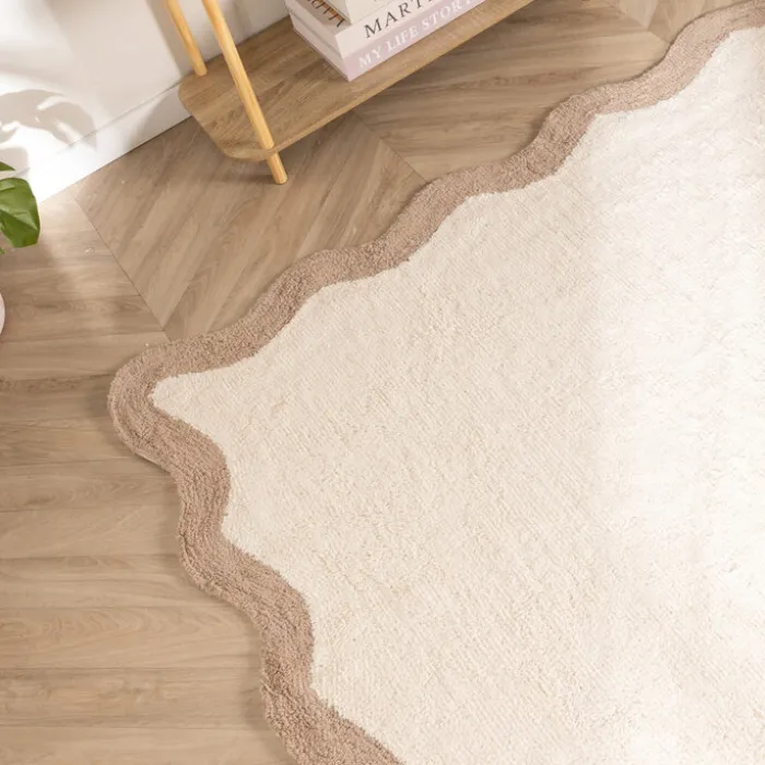 Waschbarer Teppich - Hazy Beige Creme
