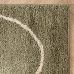 Waschbarer Teppich - Myrre Swirl Grün
