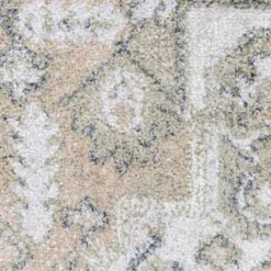 Waschbarer Teppich - Nova Aztec Olivgrün