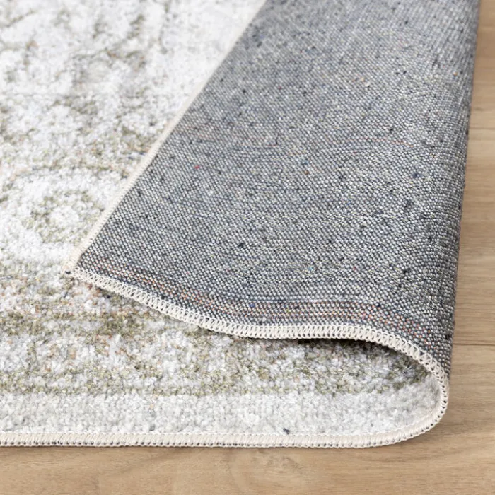Waschbarer Teppich - Nova Aztec Olivgrün