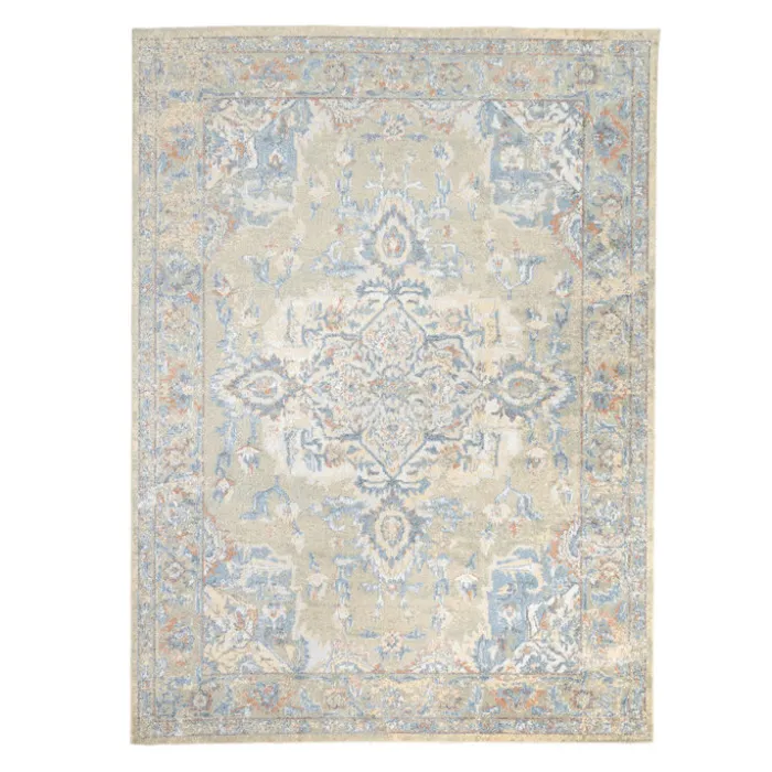 Waschbarer Teppich - Nova Medaillon Grün