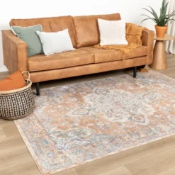 Waschbarer Teppich - Nova Medaillon Terra