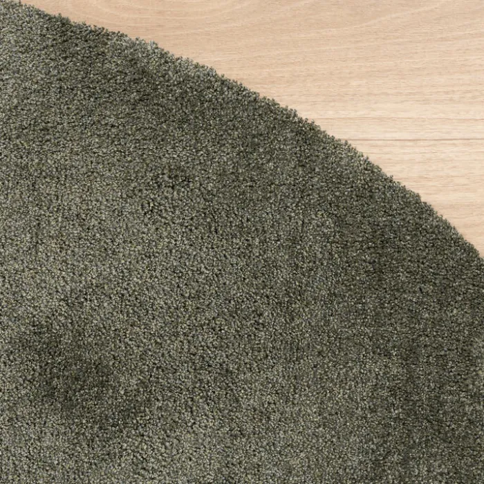 Waschbarer Teppich Rund - Clean Grün