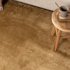 Waschbarer Teppich Rund - Clean Gold