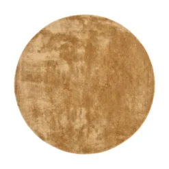 Waschbarer Teppich Rund - Clean Gold