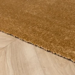 Waschbarer Teppich Rund - Clean Gold