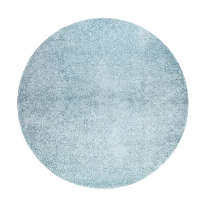Waschbarer Teppich Rund - Clean Hellblau
