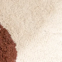 Waschbarer Teppich Rund - Hazy Braun Creme