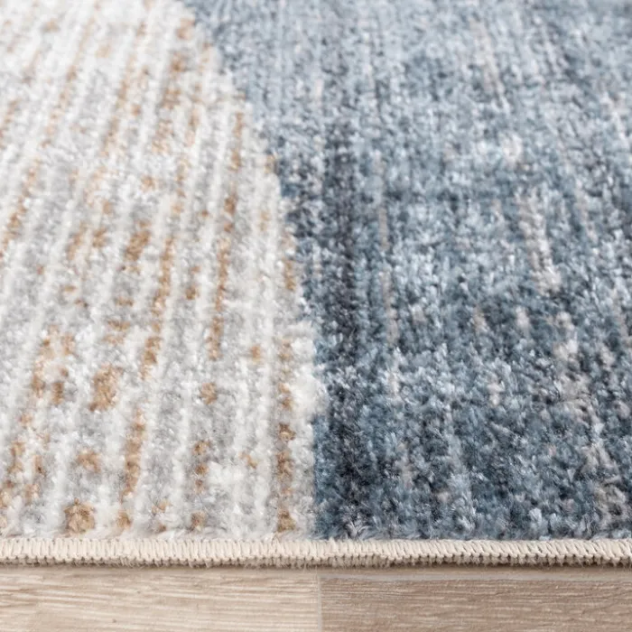 Waschbarer Teppich Rund - Misha Blocks Bunt