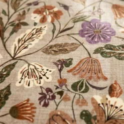 Waschbarer Teppich Rund - Misty Flowers Creme