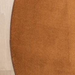 Waschbarer Teppich Rund - Vivid Terrakotta