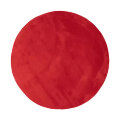 Waschbarer Teppich Rund - Vivid Rot