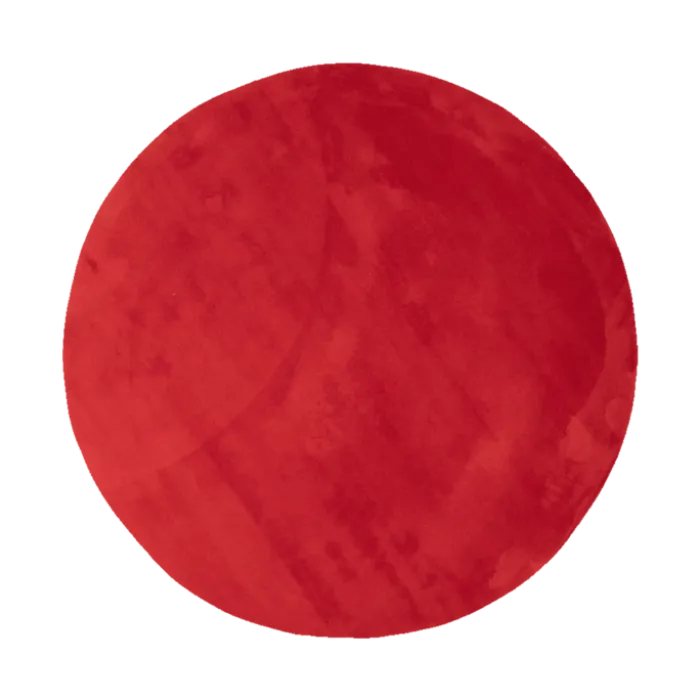 Waschbarer Teppich Rund - Vivid Rot
