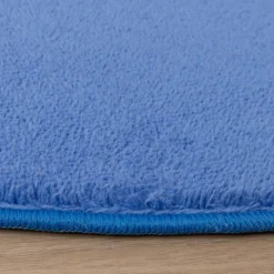 Waschbarer Teppich Rund - Vivid Blau