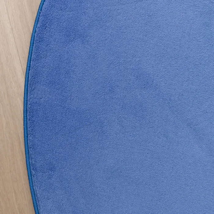 Waschbarer Teppich Rund - Vivid Blau