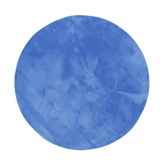 Waschbarer Teppich Rund - Vivid Blau