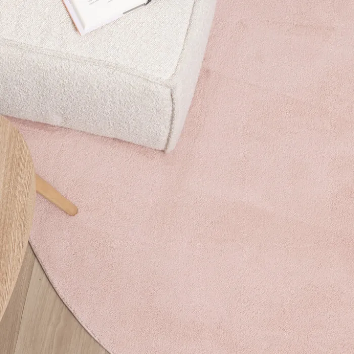 Waschbarer Teppich Rund - Vivid Rosa