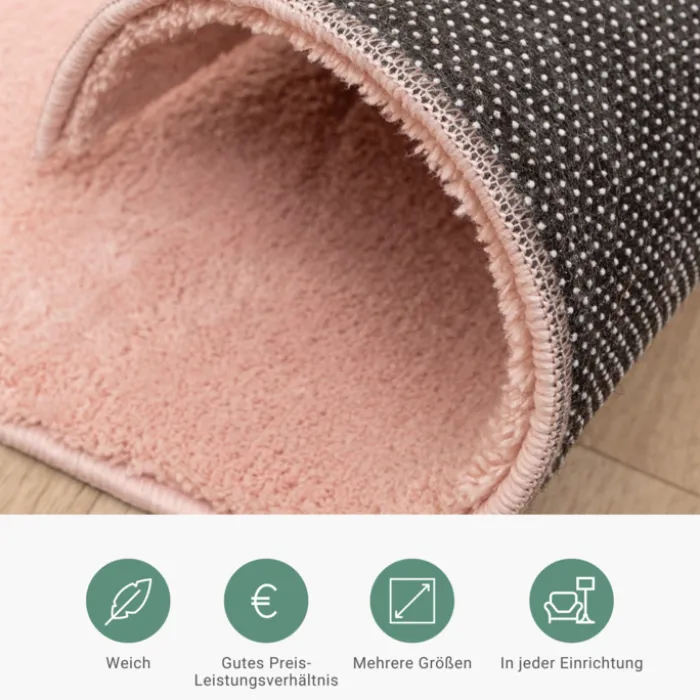 Waschbarer Teppich - Vivid Rosa