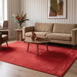 Waschbarer Teppich - Vivid Rot