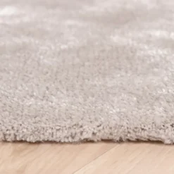 Waschbarer Viskose Teppich Rund - Vive Grau