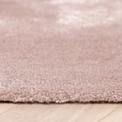Waschbarer Viskose Teppich Rund - Vive Altrosa