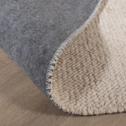Waschbarer Wollteppich - Bruno Creme Weiß