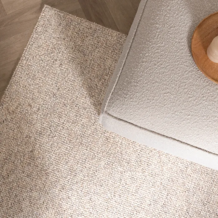 Waschbarer Wollteppich - Bruno Beige Creme