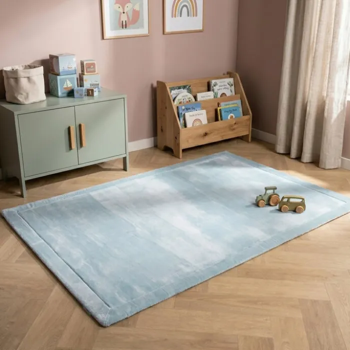 Waschbare Spielmatte Baby - Jip Blau