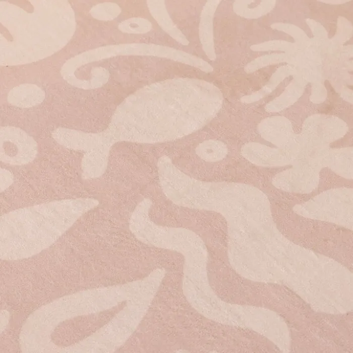 Waschbare Spielmatte Rund - Flo Rosa