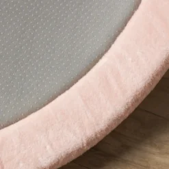 Waschbare Spielmatte Rund - Flo Rosa