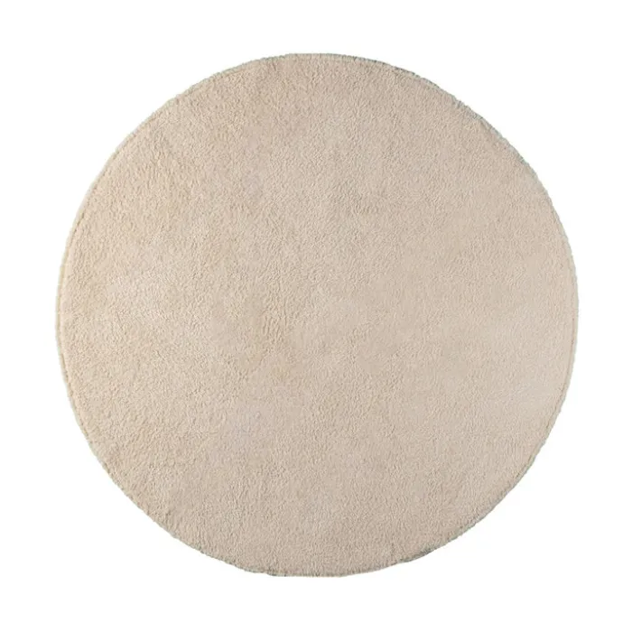 Weicher runder Teppich – Teddy Creme
