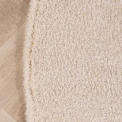 Weicher runder Teppich – Teddy Creme