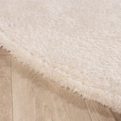 Weicher runder Teppich – Teddy Creme