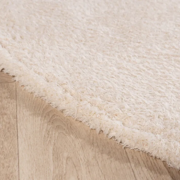 Weicher runder Teppich – Teddy Creme