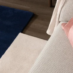 Wollteppich Abstrakt - Jules Creme Blau