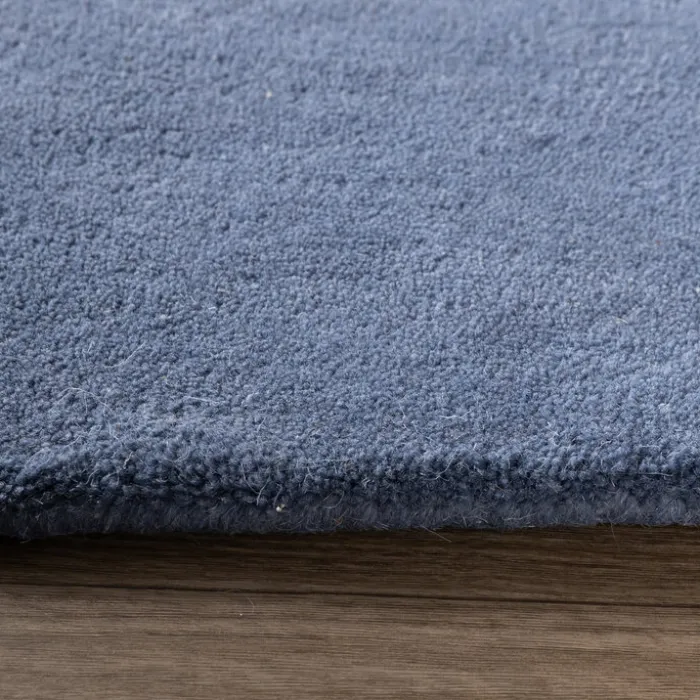 Wollteppich Abstrakt - Jules Creme Blau