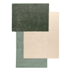 Wollteppich Abstrakt - Jules Creme Grün
